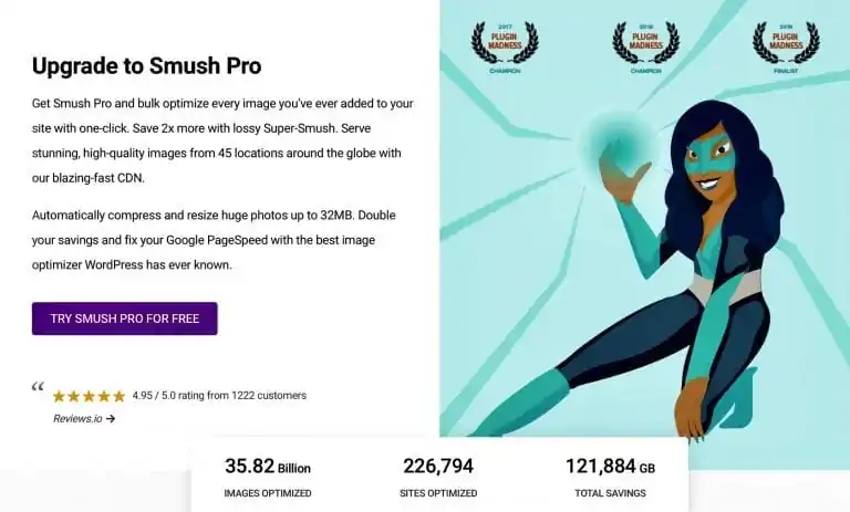 8 - Smush: Best WordPress Plugin for Compressing and Scaling Images