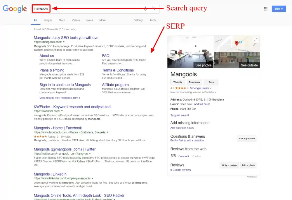 serp results page - How to do link building : Complete Guide